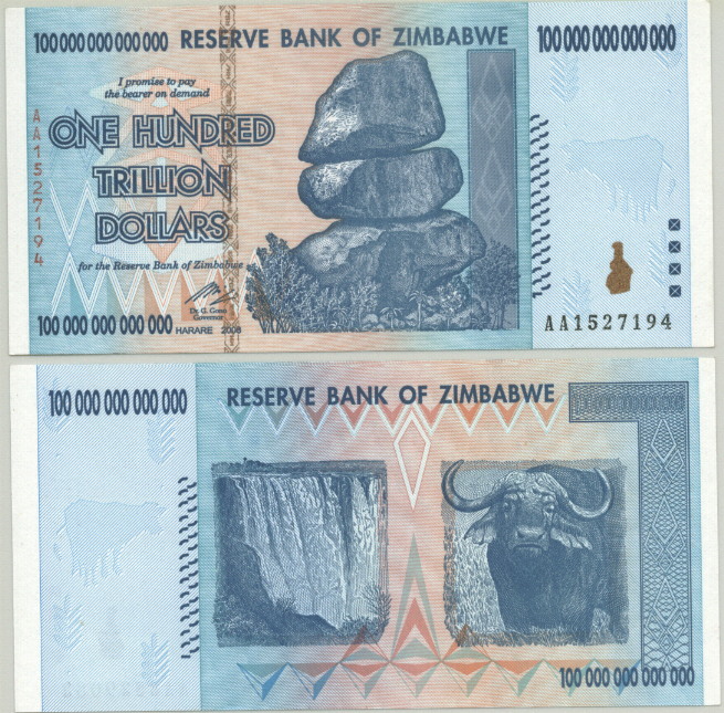 200  Zimbabwe banknotes-100 x 20000 /&50000 dollars-money currency bundles
